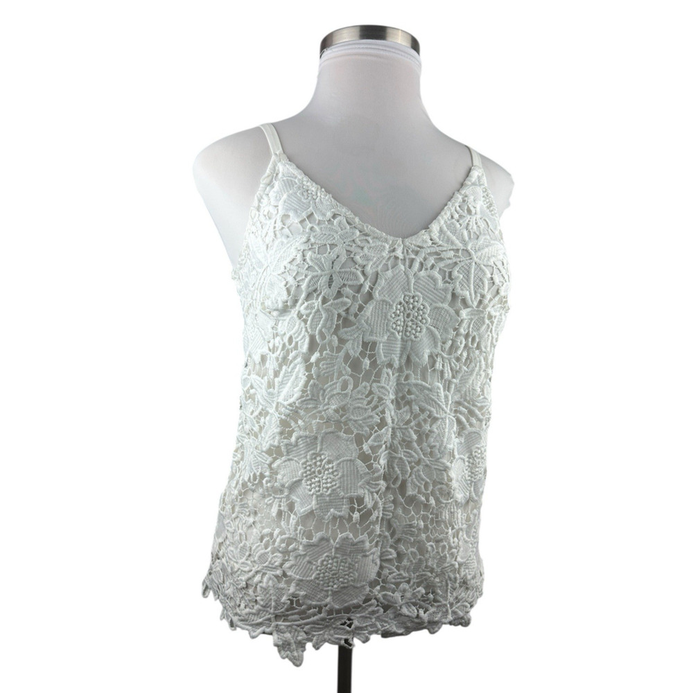 NWT White House Black Market Crochet Cami Top White Women's Size Small H13044 - Picture 3 of 16